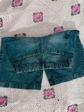 wild fable Teal Wash High-Rise Jean Shorts